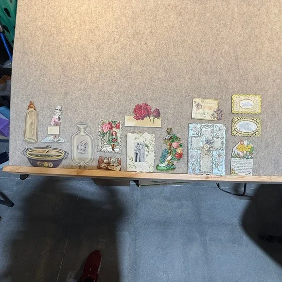 Vintage Victorian Die Cut Paper Ephemera Lot‎ Greeting Cards Easter Valentine