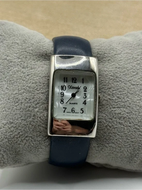 Vintage woman’s Xanadu Quartz Watch - Navy Leather Strap