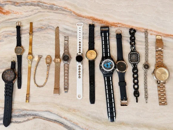 Vintage & Modern Watch Lot Elgin Gruen Swatch Anne Klein Geneva Parts Repair