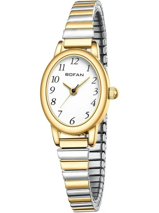 Chic Gold Women's Quartz Watch - Easy Read, Waterproof, Stainless Steel Band