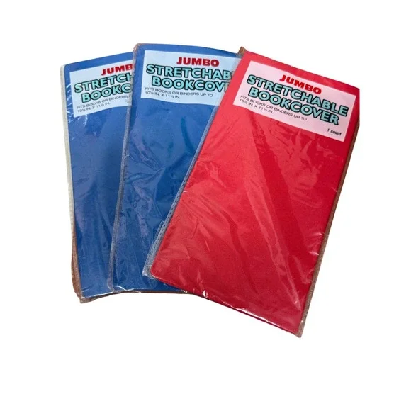Jumbo Stretchable Book‎ Covers Lot of 3 Fabric Textbook Protectors 10x11