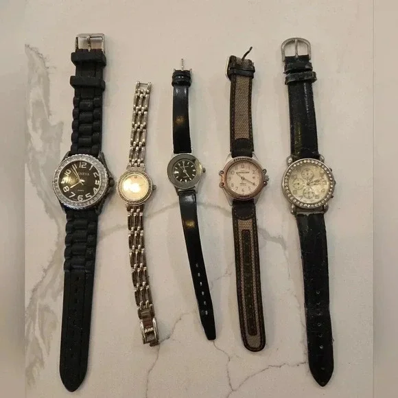 Vintage Watch Lot Bundle Of Five Assorted Brands Womens