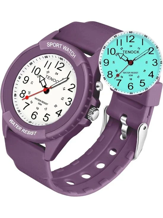 Stylish Waterproof Analog Watch for Women Nurses - Night Light, 50M, 12/24H
