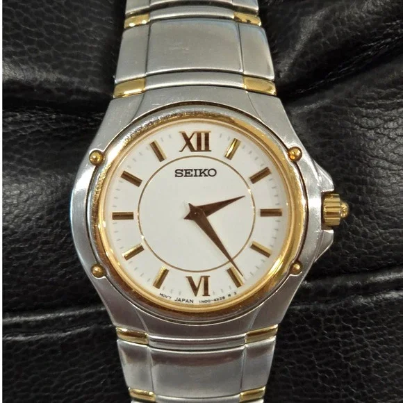 Seiko Women's Two Tone Watch White Dial Quartz Stainless Steel Dressy‎ Classic
