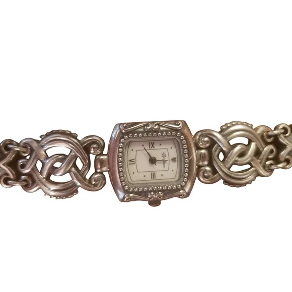 Brighton Rosarita Silver Tone Celtic Knot Watch Crystal‎ Accents Ladies