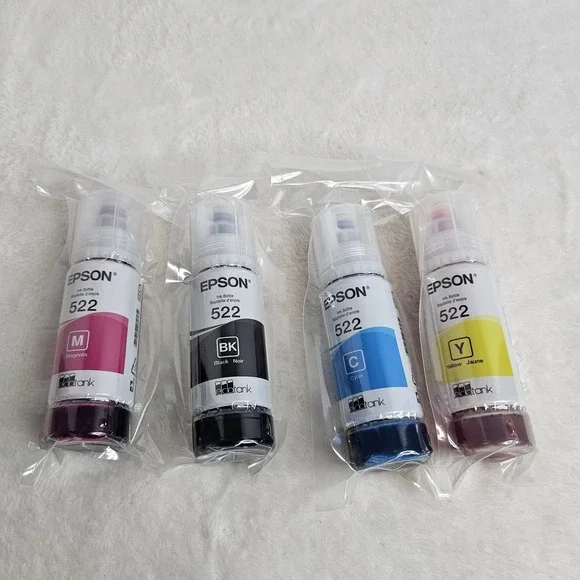 Genuine Epson 522 Ink Bottles 4 Pack - ET-2803  And Other Epson Inkjet Printers