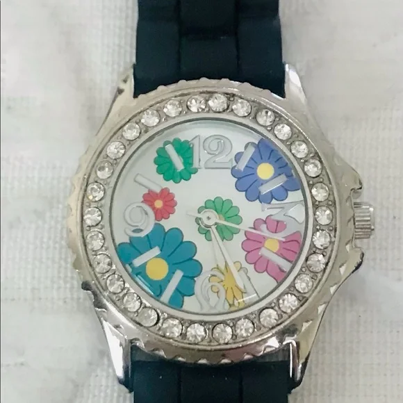 Geneva Crystal Jelly Band Watch