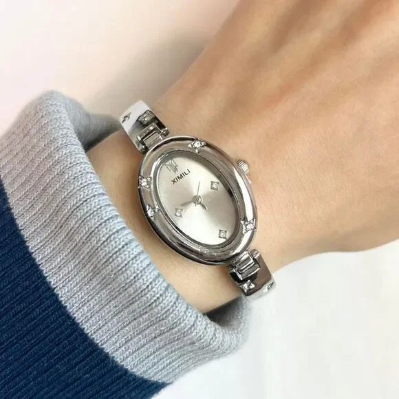 Vintage Inspired Luxury Silver Tone Watch