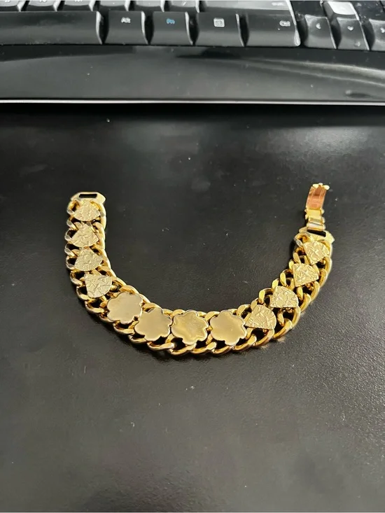 Gold-Tone Floral Link Bracelet - Women Accessories