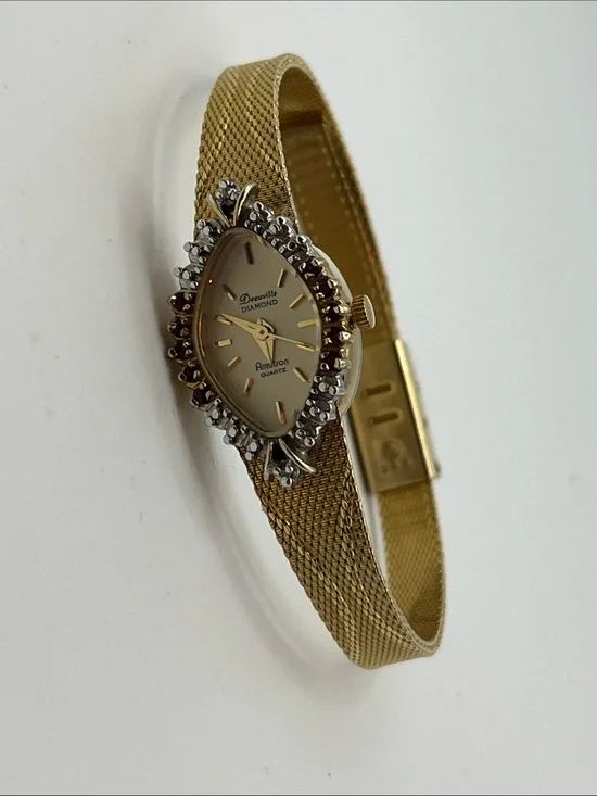 VTG Diamond Deaville Gold-Tone Women's Cocktail Watch