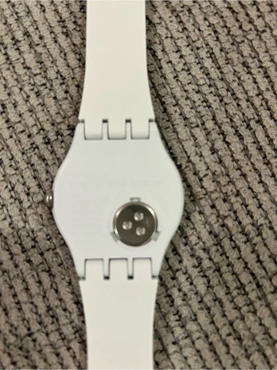 Swatch White Case Pink Gradient Flower Power Watch