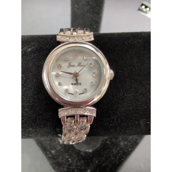 Jean Marc Silver-Tone Crystal And Mother Of Dial Women's WatchJean Marc·Size: OS