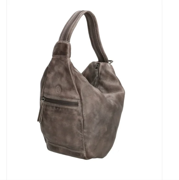 Hide & Stitches Leather Paint Rock Rukzac Backpack taupe EUC