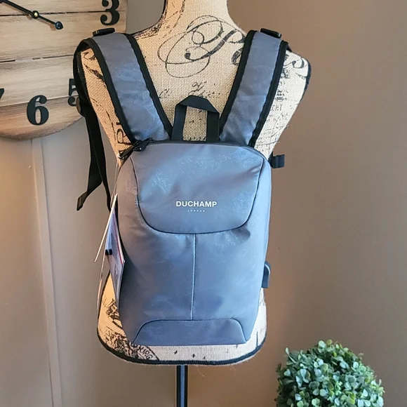 DUCHAMP Camo Navy Print Anti-Theft Laptop Backpack