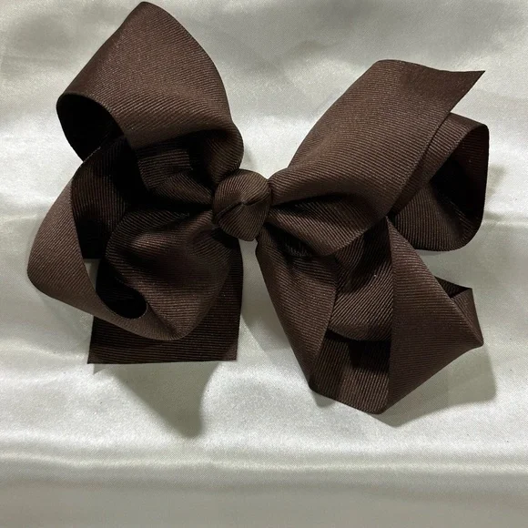 Classic Brown Grosgrain Hair Bow