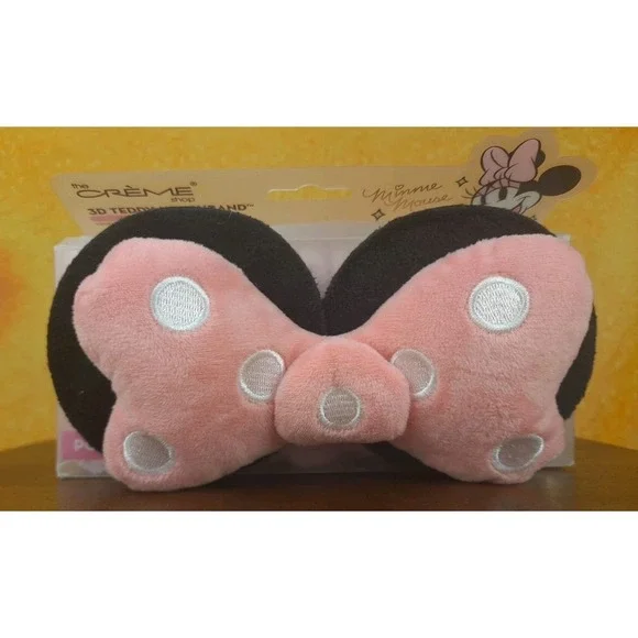 Creme Shop Disney Minnie Mouse‎ 3D Headyband Teddy Spa Pink Bow LIMITED EDITION