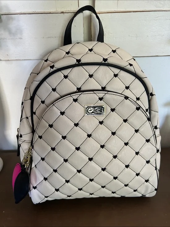 Luv Betsey Betsey Johnson Quilted Backpack w/ Keychain