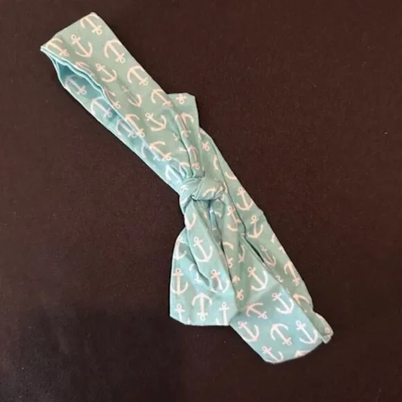 Mint Anchor Knot Headband  ANCMNT  Handmade NWT Boutique