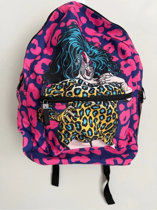 Divine! Pop-Art Drag Queen Bold Pink Leopard Print Backpack