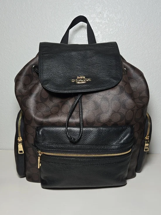 COACH Baby Backpack in Signature Canvas & Leather CZ187