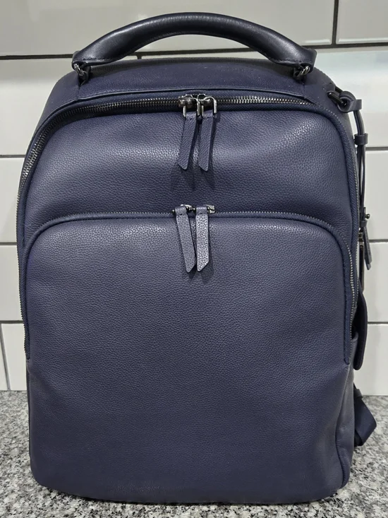Tumi Gemma Leather Backpack - Blue
