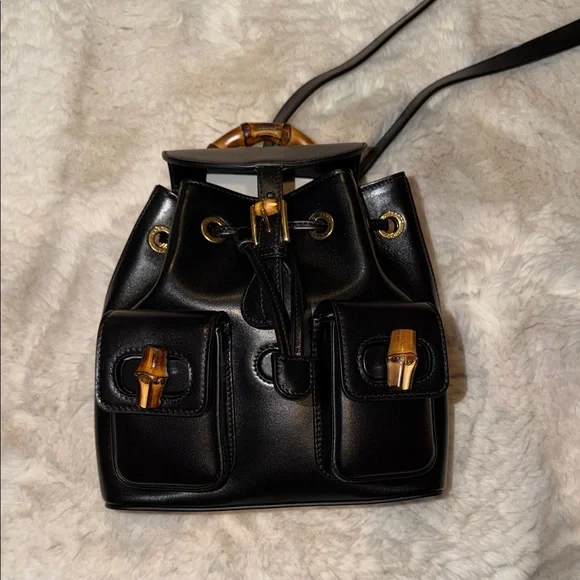 Gucci Bamboo Backpack Leather Small