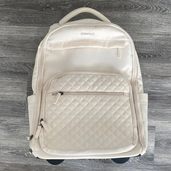 ZOMFELT Rolling Backpack for Women with Wheels 17 Inch Laptop Air Travel NWOT