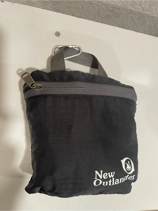 Black Packable Travel Backpack