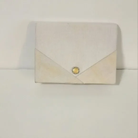 Andre Cellini Vintage Cream Silk Clutch Evening Bag