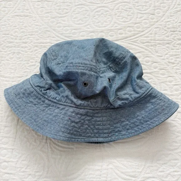 Hanna Andersson Kids' Chambray Bucket Hat Sun Hat Sz L
