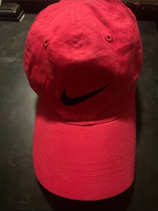 Nike Red Cap with Black Swoosh - Men's Casual Hat