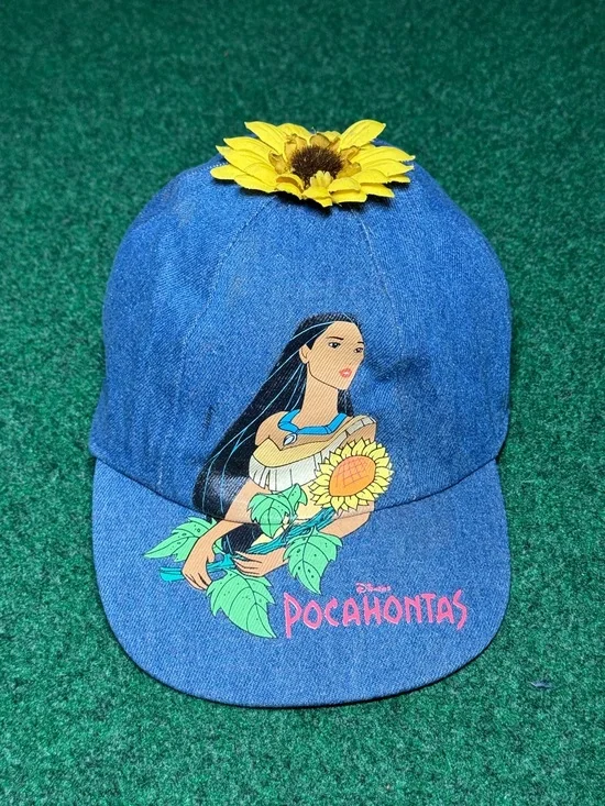 Pocahontas Vintage Kids Hat 90s Disney Movie Promo Princess Flower Cap Girls