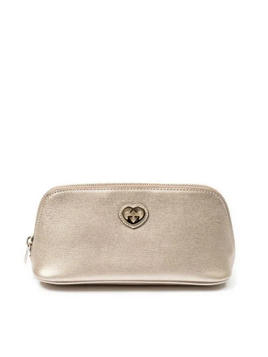Gucci Lovely Cosmetic Pouch Light Pink Calfskin Leather