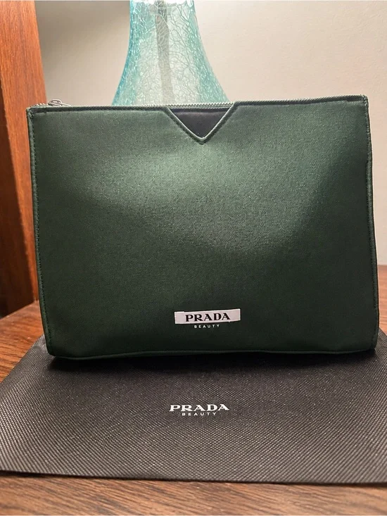 Prada Green Beauty Pouch