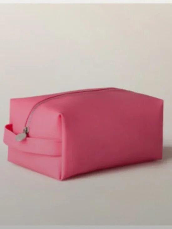 NWT Summer Fridays Jelly Pouch Toiletry Makeup Cosmetic Bag + Jet Lag Mask (SET)