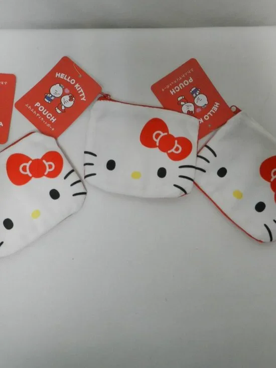 Hello Kitty Sanrio small pouch Set 3 zip 5