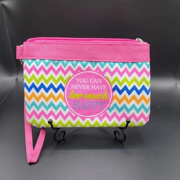 Multi Color Chevron Makeup Bag 