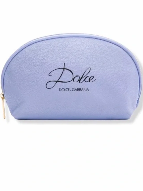 🌻 Dolce & Gabbana Lavender Logo Cosmetic Pouch New