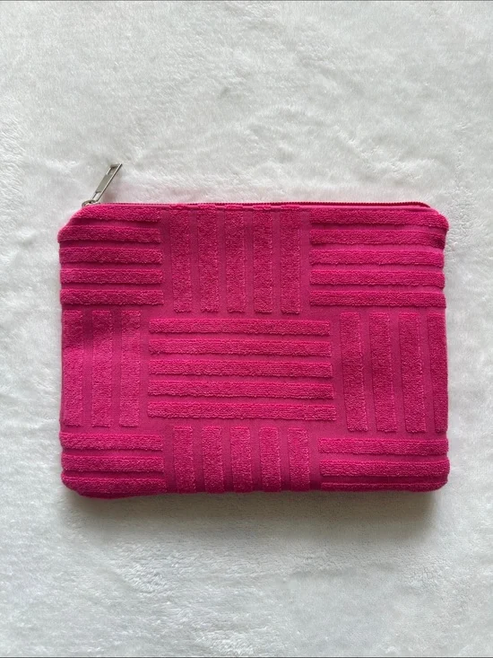 Neon Pink Cosmetic Bag
