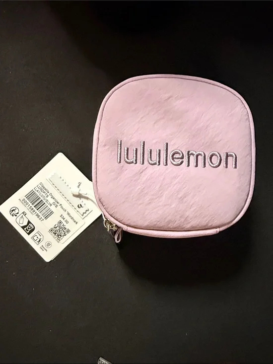 lululemon athletica Light Pink Quilted Zip Cosmetic Pouch