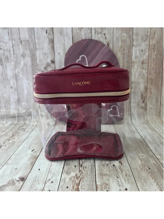 Lancôme Cosmetic Bag Red Clear NWOT