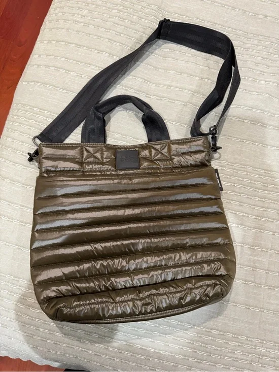 THINK ROYLN Quilted Puffer Crossbody Tote - Olive