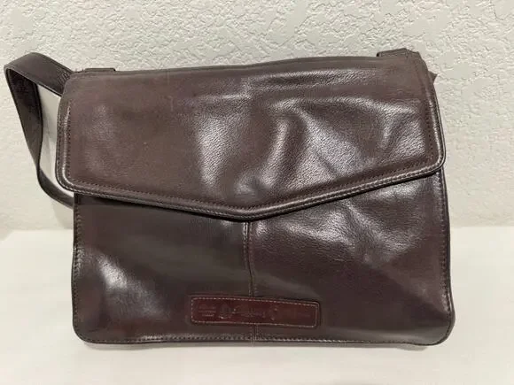 Vintage FOSSIL Brown Leather Purse Handbag Crossbody 75082