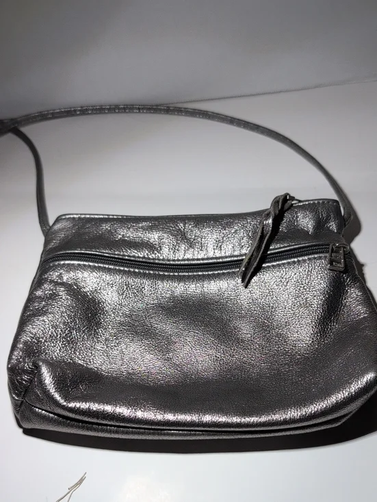 Sven Berkeley USA Metallic Silver Crossbody Bag - Women's Shoulder Purse
