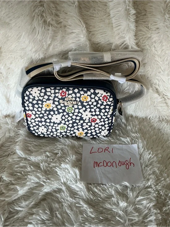 Coach Navy Floral Jamie Camera Crossbody