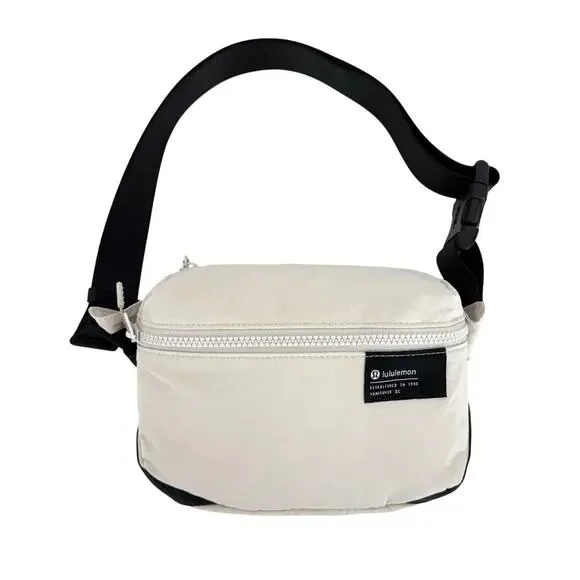 Lululemon Clean Lines Nylon Belt Bag 2L in White Opal