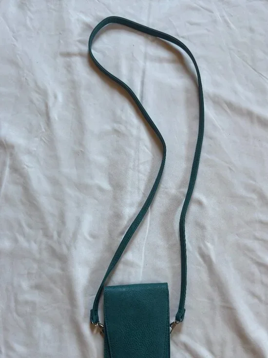 Teal Tassel Crossbody Phone Bag