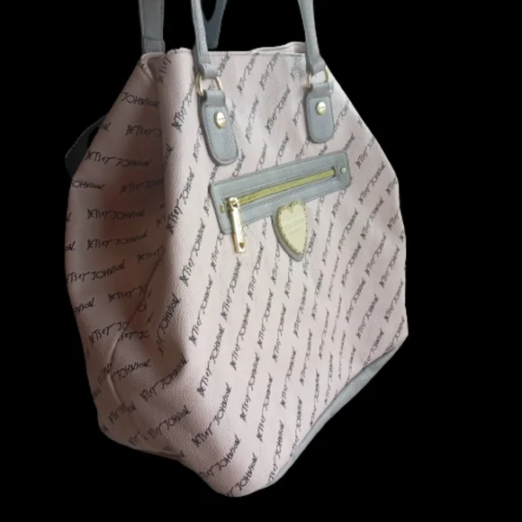 Pink and gray Betsy Johnson handbag Purse