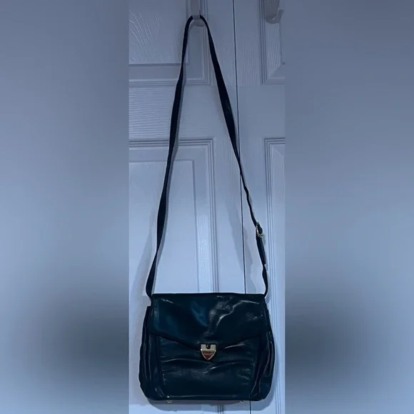 Vintage Bally Crossbody Bag in Dark Emerald Green