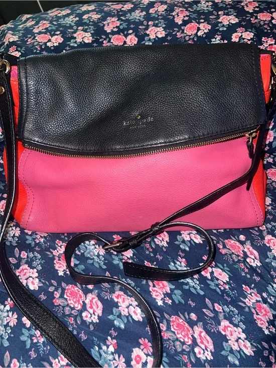 Kate spade New York color block fold over crossbody bag
